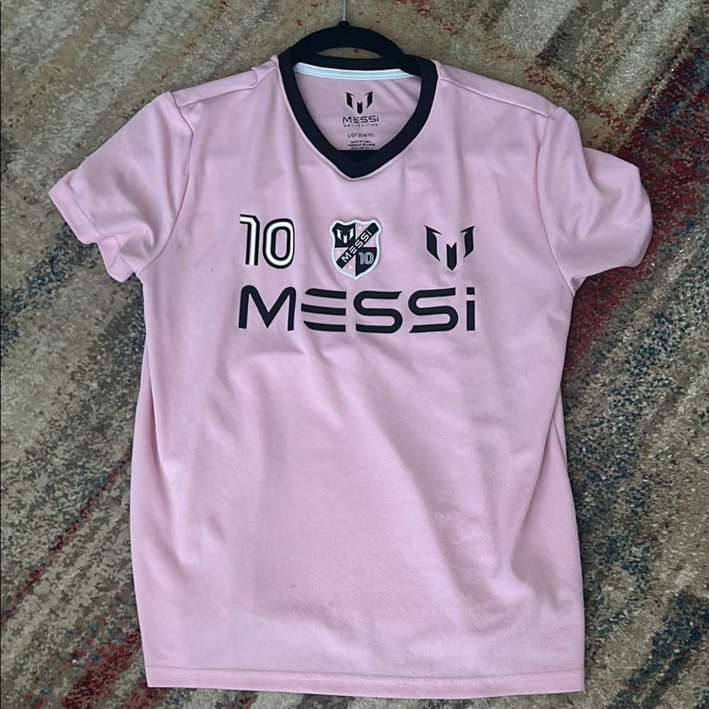 Messi Kids Pink Soccer Shirt